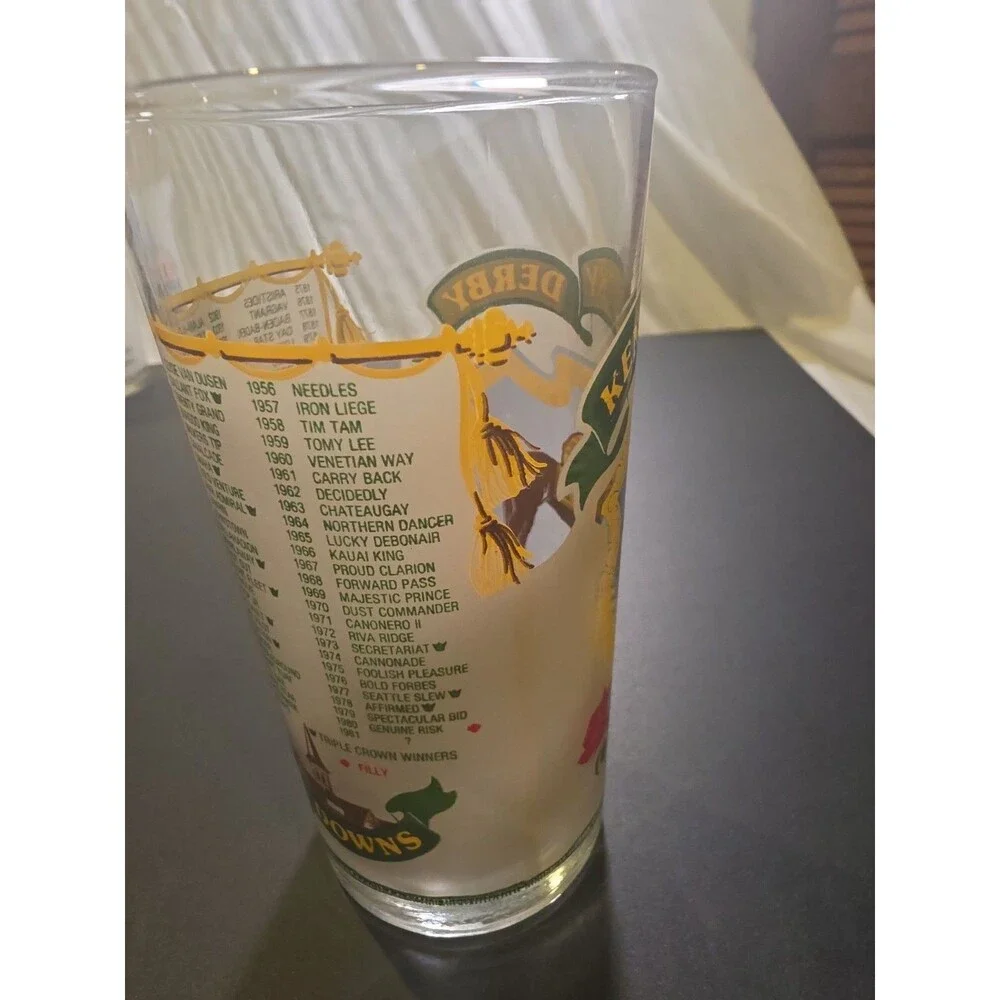 Kentucky Derby 1981 107th Running Mint Julep Glass Churchill Downs Vintage